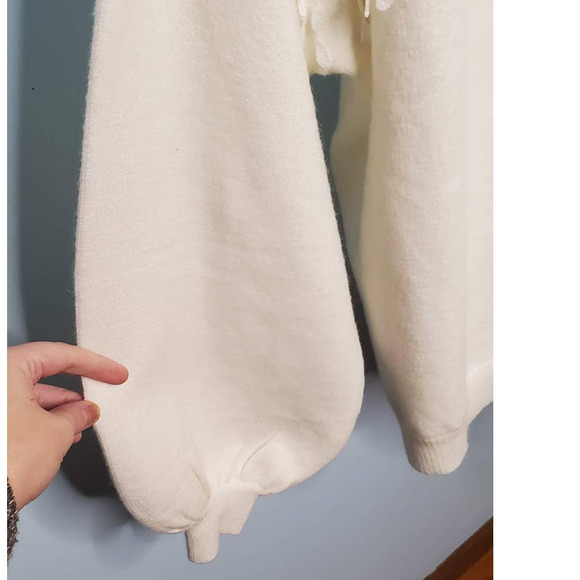 NWT! Racheal Super Soft Let It Snow Chic Lace-Detail Cream Sweater Plus Size 3XL - Picture 5 of 9